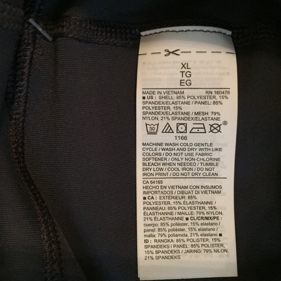 High waist 7/8 length mesh trim leggings. NWT - Picture 8 of 12